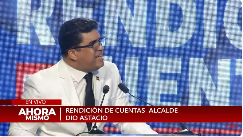 Alcalde de Santo Domingo ESte Dío Astacio en rendición de cuentas, primer año